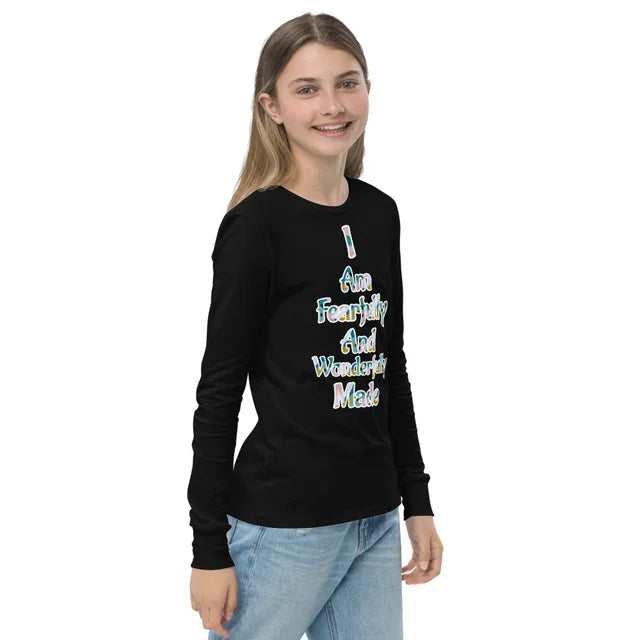 Psalm 139:14- Girls Youth long sleeve tee