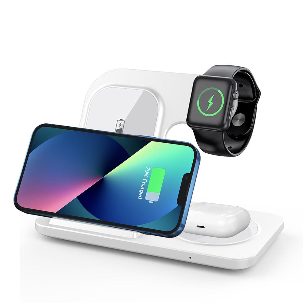 Foldable 15W Three In One Wireless Fast Charging Charger