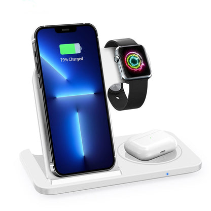 Foldable 15W Three In One Wireless Fast Charging Charger