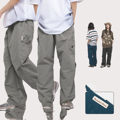 Street  Casual Loose Straight leg pants