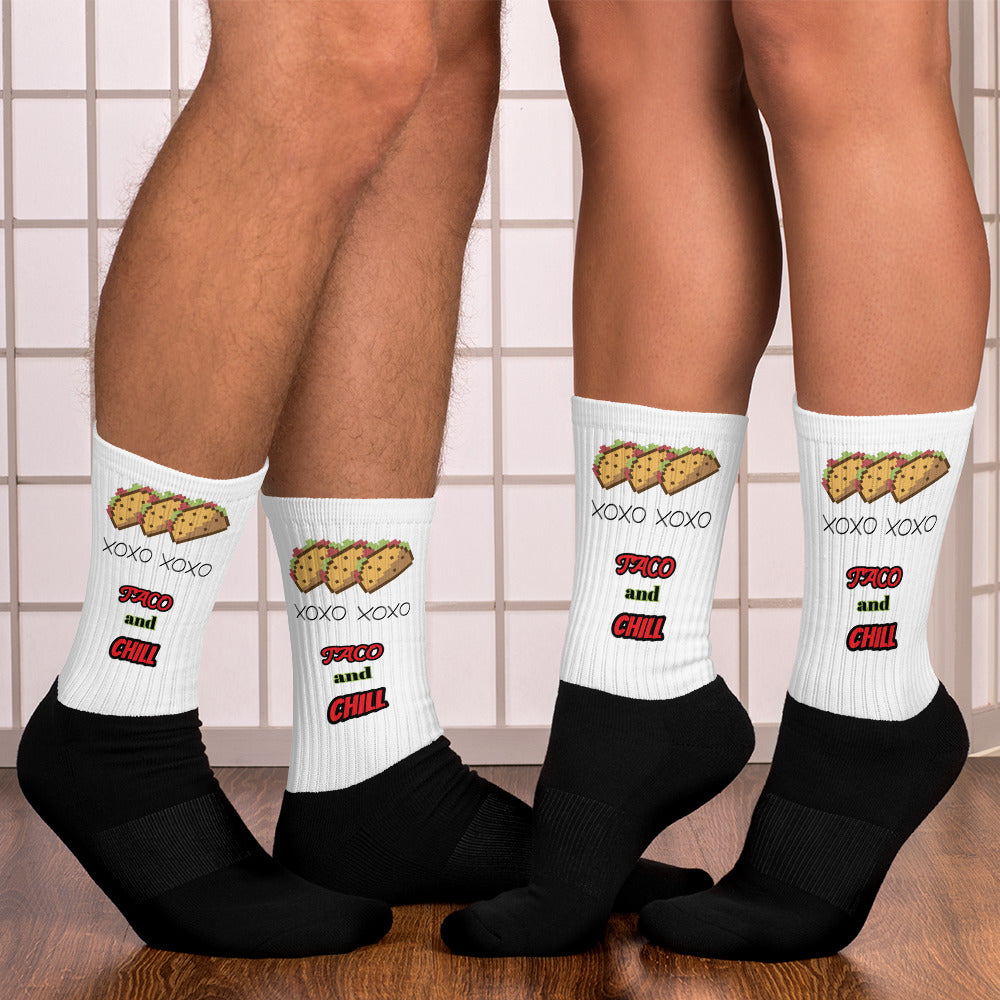 Tacos and Chill Valentine- Socks