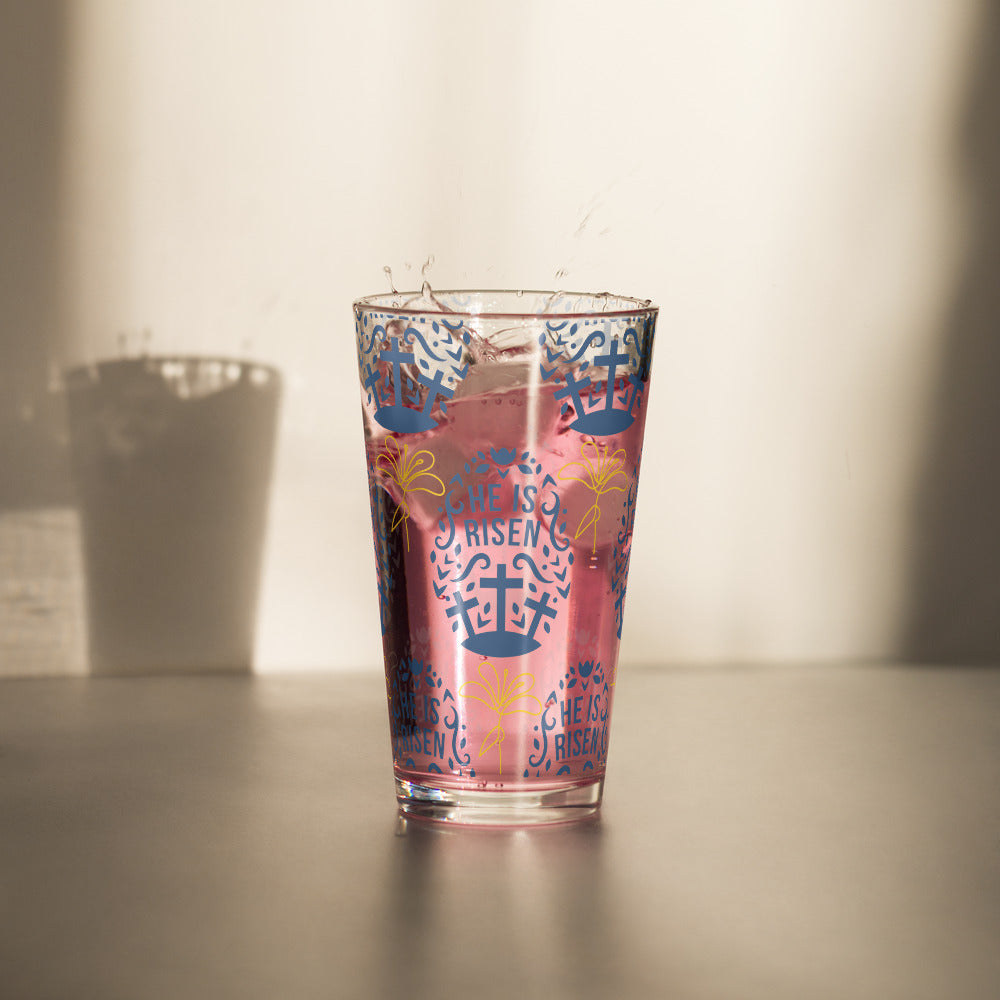 He Is Risen-  pint glass