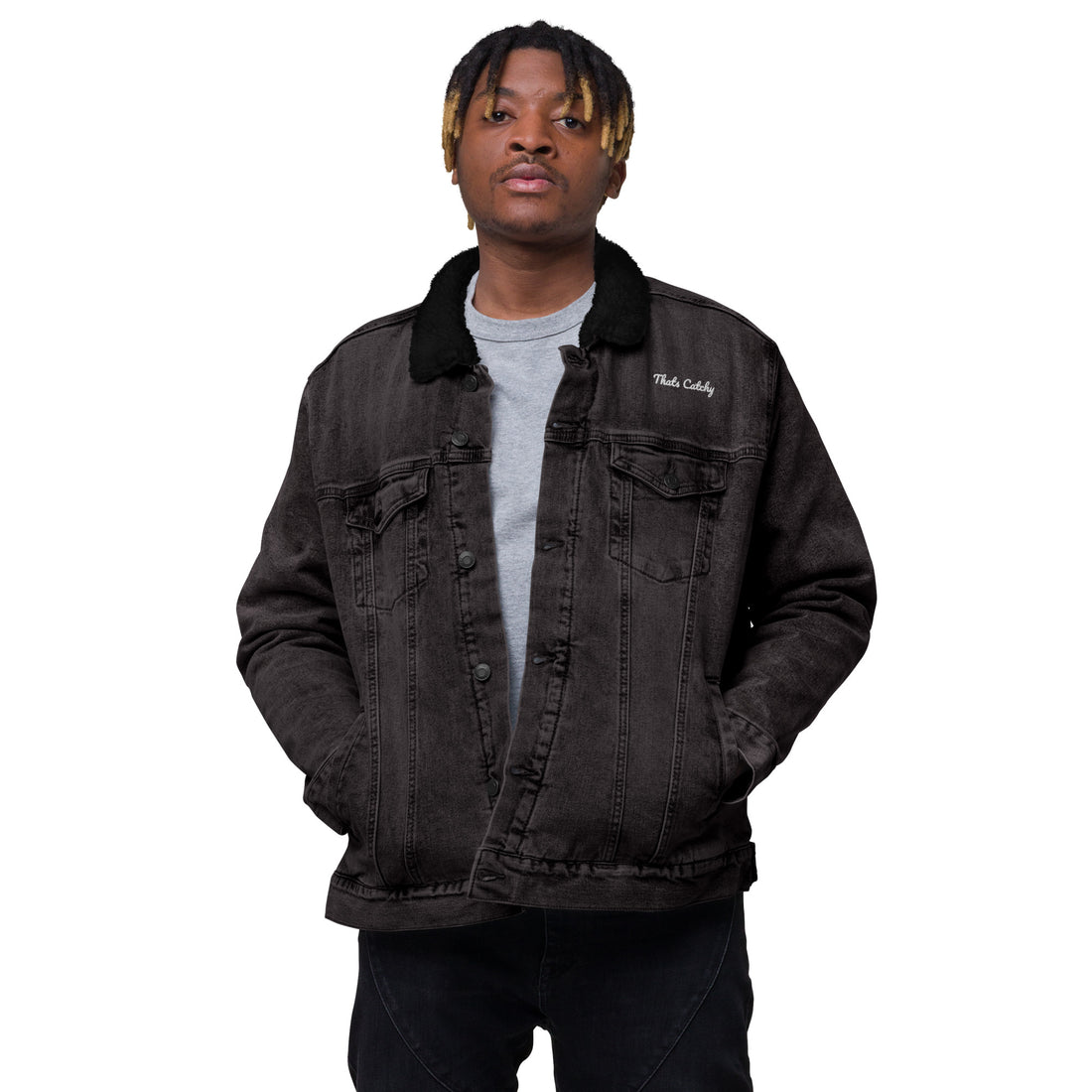 King Up- Denim Sherpa Jacket