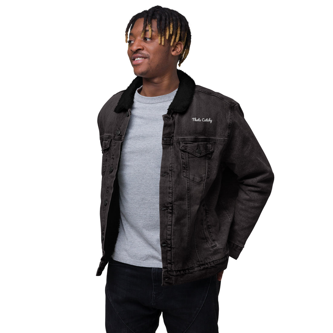 King Up- Denim Sherpa Jacket