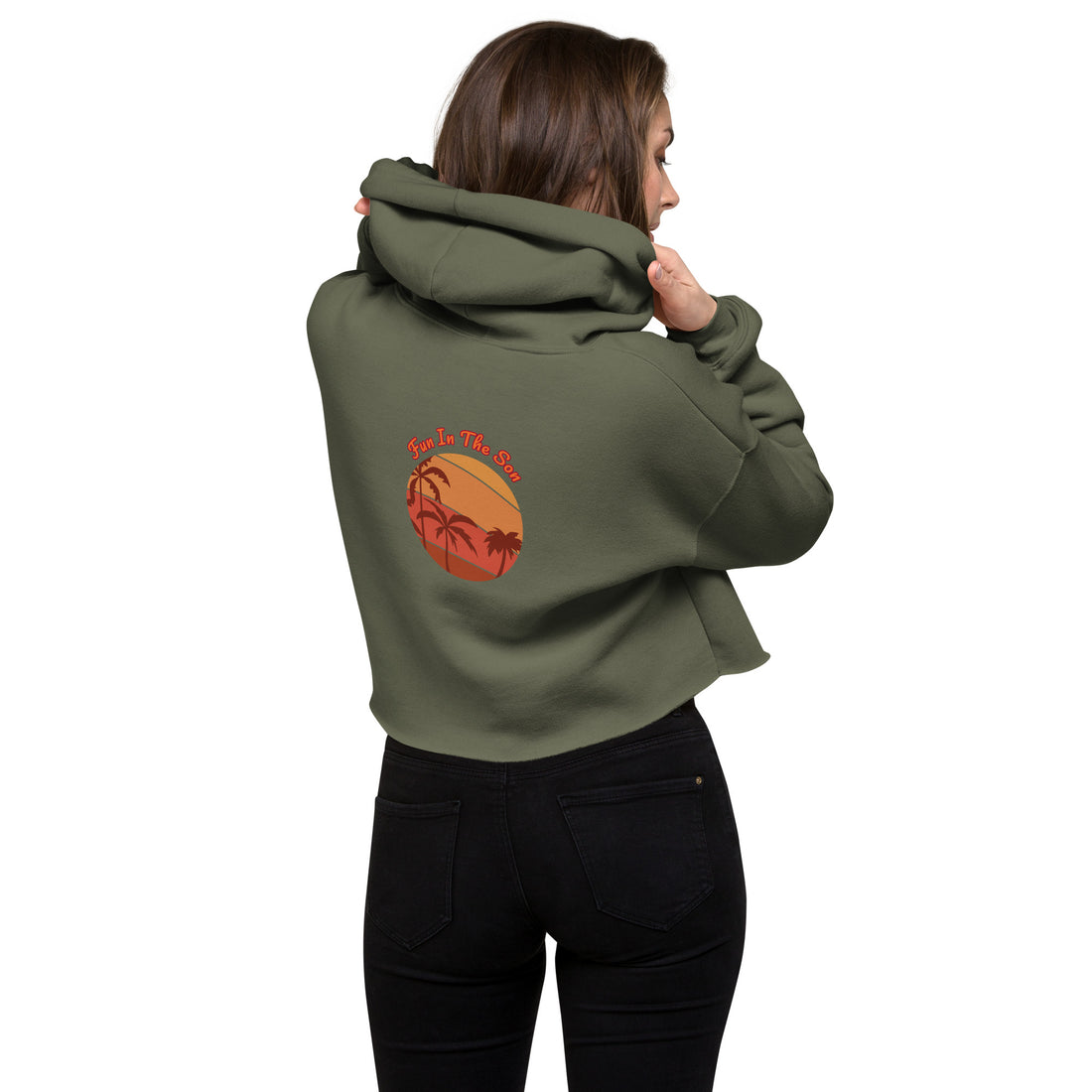 &quot;Fun In the Son&quot;- Crop Hoodie