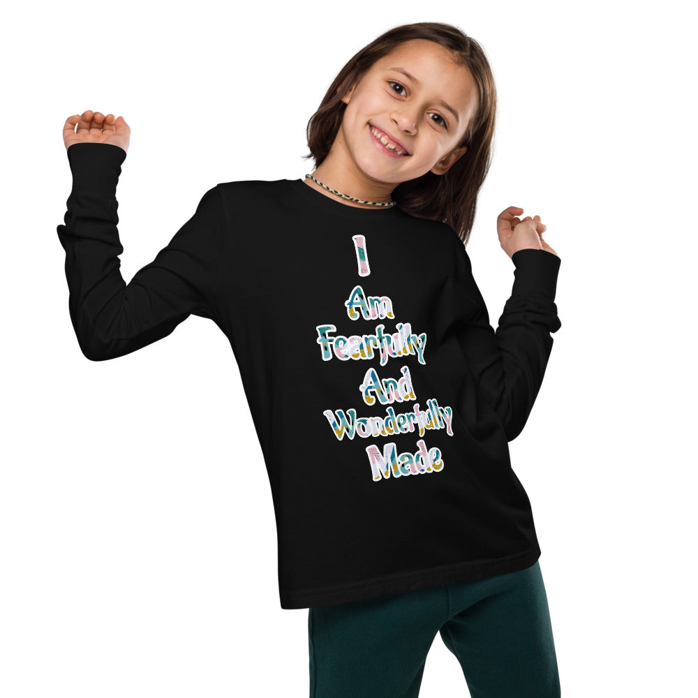 Psalm 139:14- Girls Youth long sleeve tee